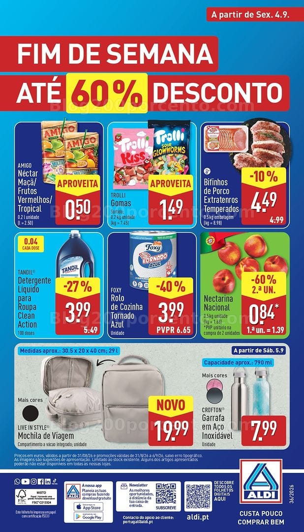 Antevisão Folheto ALDI Promoções de 31 agosto a 6 setembro